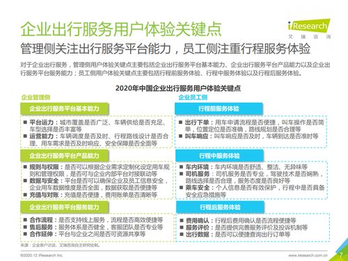 艾瑞咨詢 2020年中國企業出行服務用戶體驗研究報告 